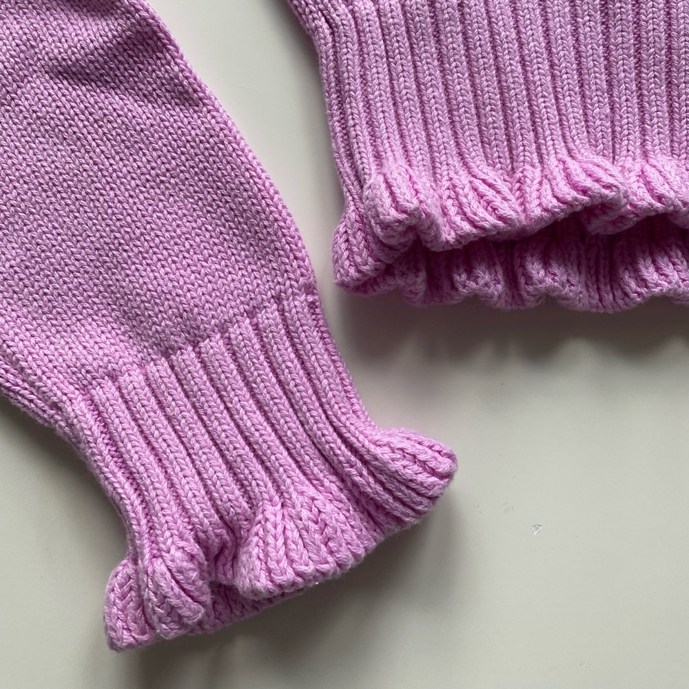 Pink Sweater with Ruffle Details - Picture 3 of 6